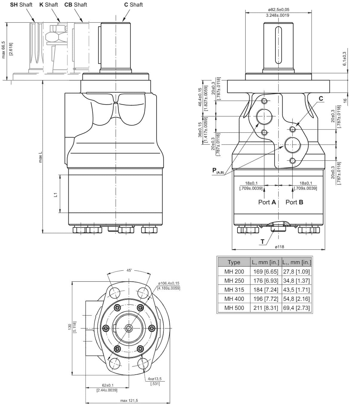 Гідромотор MH (M+S Hydraulic) - ліцензія OMH Danfoss - 1