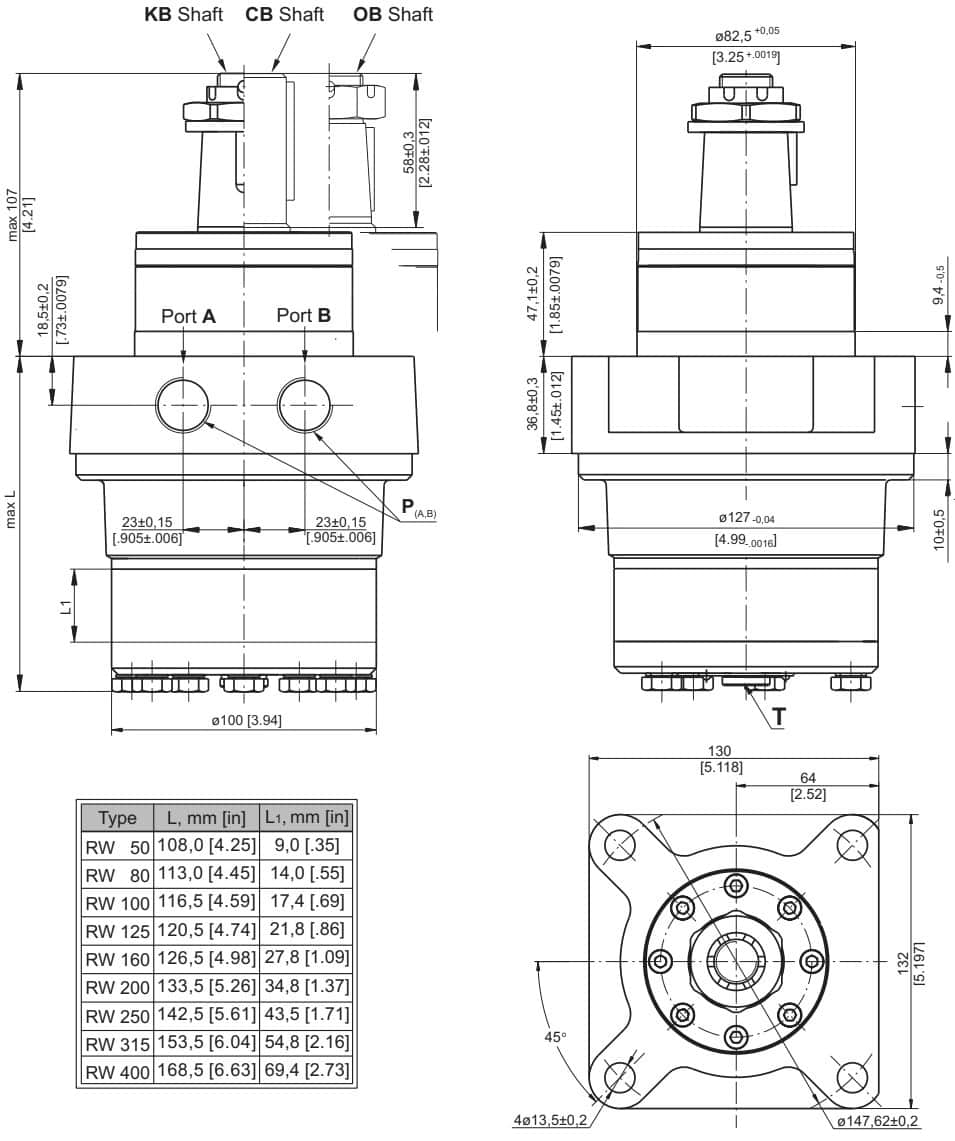 Гидромотор RW/ORW (аналог Danfoss) - 2